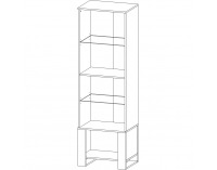 Dvojdverová vitrína Olen TC-2D L/P - čierna / craft zlatý