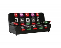 Rozkladacia pohovka s úložným priestorom Tacos - erica icon / erica čierna