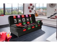 Rozkladacia pohovka s úložným priestorom Tacos - erica icon / erica čierna