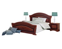 Rustikálna manželská posteľ s roštom Valenta 1600 - orech / orech antický