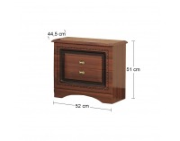 Rustikálny nočný stolík Valenta BC - orech / orech antický