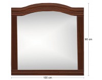 Rustikálne zrkadlo na stenu Valenta M-1000 - orech / orech antický