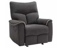 Relaxačné kreslo Nader - tmavosivá / svetlosivá