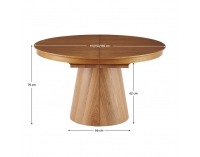 Rozkladací jedálenský stôl Nanet 115/150/185 - dub