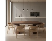 Rozkladací jedálenský stôl Nanet 115/150/185 - orech