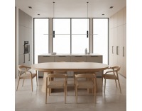 Rozkladací jedálenský stôl Nanet 115/150/185 - svetlý dub