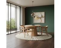 Rozkladací jedálenský stôl Nanet 115/150/185 - svetlý dub