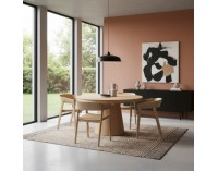 Rozkladací jedálenský stôl Nanet 115/150/185 - svetlý dub