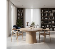 Rozkladací jedálenský stôl Nanet 115/150/185 - svetlý dub