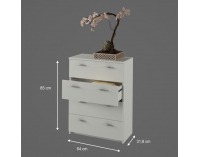 Zásuvková komoda Natali Typ 5 - biela