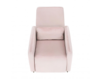 Relaxačné kreslo Nauro - púdrová ružová (Velvet) / zlatá