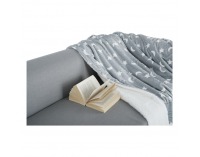 Obojstranná baránková deka Navo 150x200 cm - sivá / biela / vzor