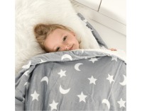 Obojstranná baránková deka Navo 150x200 cm - sivá / biela / vzor