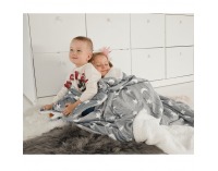 Obojstranná baránková deka Navo 150x200 cm - sivá / biela / vzor