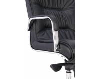 Kancelárske kreslo s podrúčkami Naxim - čierna / chróm