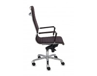 Kancelárska stolička s podrúčkami Naxo - tmavohnedá / chróm