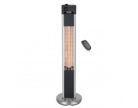 Stĺpový elektrický ohrievač (infražiarič) NB-1611RC - tmavosivá / chróm