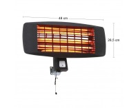 Elektrický ohrievač (infražiarič) na stenu NB-20AW - tmavosivá