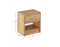 Nočný stolík Nea 2 New - dub craft zlatý