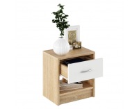 Nočný stolík Nea 2 New - dub sonoma / biela