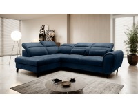 Rohová sedačka s rozkladom a úložným priestorom Nebia L - tmavomodrá