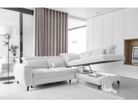 Rohová sedačka s rozkladom a úložným priestorom Nebia P - tmavozelená