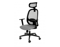 Kancelárska stolička s podrúčkami Nedim BS HD - sivá / čierna
