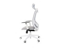 Kancelárska stolička s podrúčkami Nedim WS HD - sivá / biela