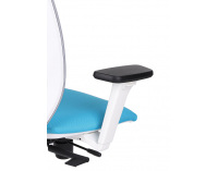 Kancelárska stolička s podrúčkami Nedim WS HD - tyrkysová / sivá / biela