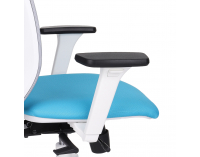 Kancelárska stolička s podrúčkami Nedim WS HD - tyrkysová / sivá / biela