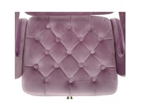 Kancelárske kreslo Nelia - ružová (Velvet) / zlatá