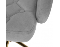 Kancelárske kreslo Nelia - svetlosivá (Velvet) / zlatá