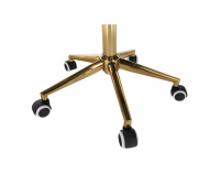 Kancelárske kreslo Nelia - svetlosivá (Velvet) / zlatá