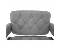 Kancelárske kreslo Nelia - svetlosivá (Velvet) / zlatá