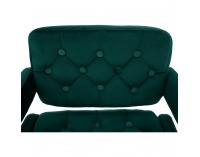 Kancelárske kreslo Nelia - tmavozelená (Velvet) / zlatá