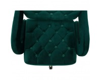 Kancelárske kreslo Nelia - tmavozelená (Velvet) / zlatá