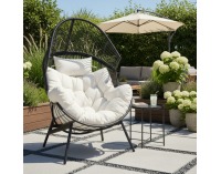 Záhradné kreslo Neo - čierna / biela