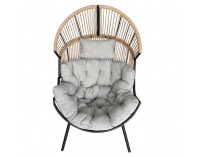 Záhradné kreslo Neo - hnedá / sivá