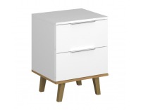 Zásuvková komoda Nepu 2S/46 - biela / dub kamenný