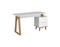 Zásuvková komoda Nepu 2S/46 - biela / dub kamenný