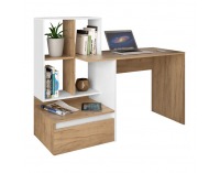 Písací stôl Nereo New - dub artisan / biela