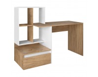 Písací stôl Nereo New - dub artisan / biela