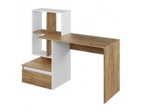 Písací stôl Nereo New - dub artisan / biela