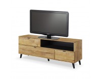 TV stolík Nest RTV1 - dub lefkas / čierna