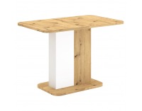 Rozkladací jedálenský stôl Netox 110/145 - dub artisan / biela