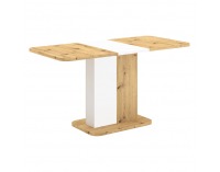 Rozkladací jedálenský stôl Netox 110/145 - dub artisan / biela