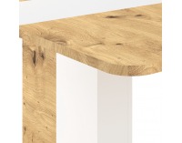 Rozkladací jedálenský stôl Netox 110/145 - dub artisan / biela