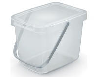 Plastový úložný box s rúčkou NHW6 6 l - priehľadná