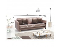 Rozkladacia pohovka s úložným priestorom Nido - mocca / čokoládová