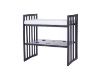 Detská rastúca oválna postieľka s matracom 7v1 Niko - grafit